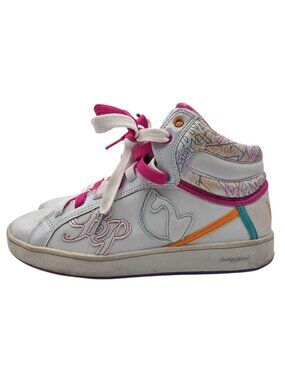 Y2K VTG Baby Phat Womens Hi Top Sneakers Colorful Leather White Mcbling Retro 9